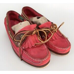 Timberland Mens Red Top-Siders Loafer 8.5US Made USA Preppy Nautical Beach Coast